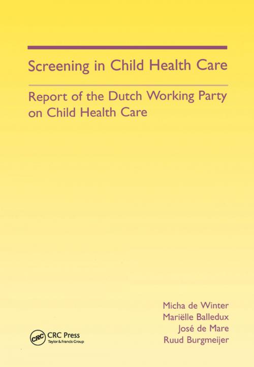 Cover of the book Screening in Child Health Care by Micha De Winter, CRC Press