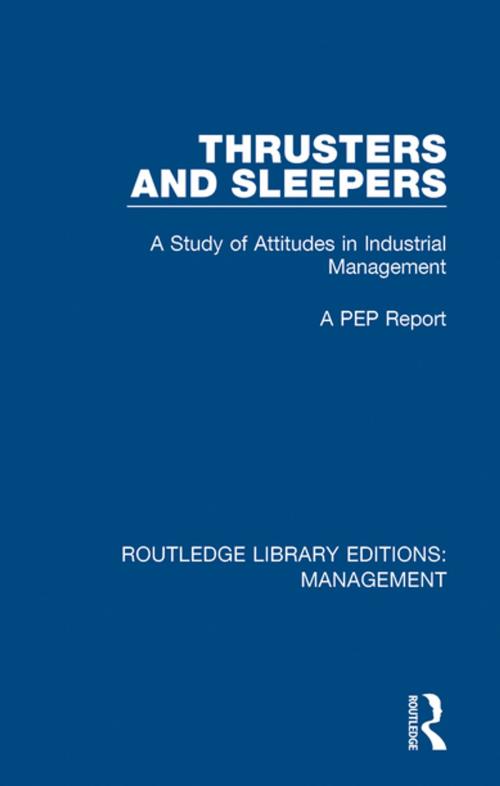 Cover of the book Thrusters and Sleepers by A PEP Report, Taylor and Francis
