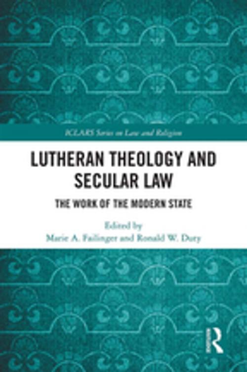 Cover of the book Lutheran Theology and Secular Law by , Taylor and Francis