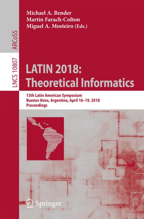 Cover of the book LATIN 2018: Theoretical Informatics by , Springer International Publishing