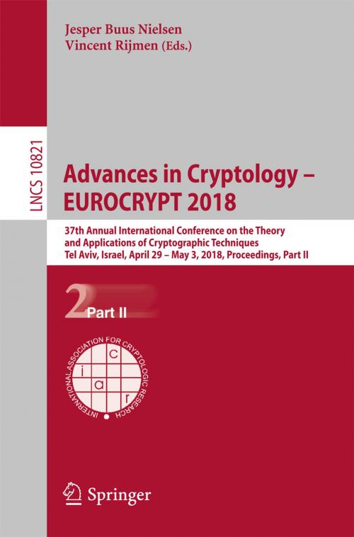 Cover of the book Advances in Cryptology – EUROCRYPT 2018 by , Springer International Publishing