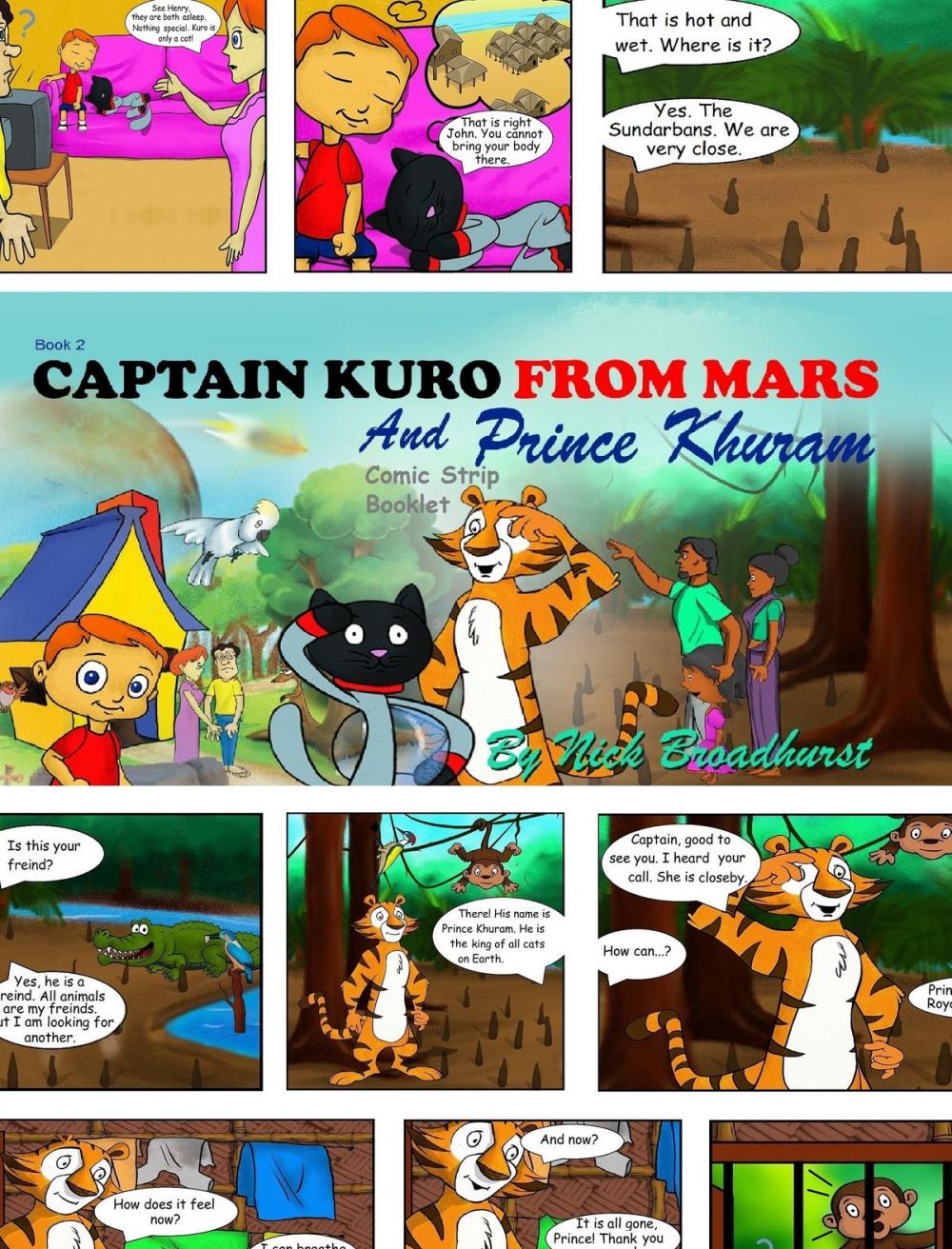 Big bigCover of Captain Kuro From Mars And Prince Khuram Comic Strip Booklet