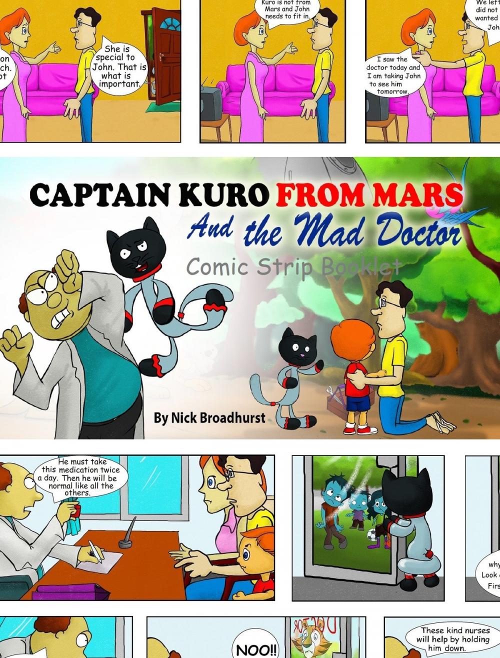 Big bigCover of Captain Kuro From Mars And The Mad Doctor Comic Strip Booklet