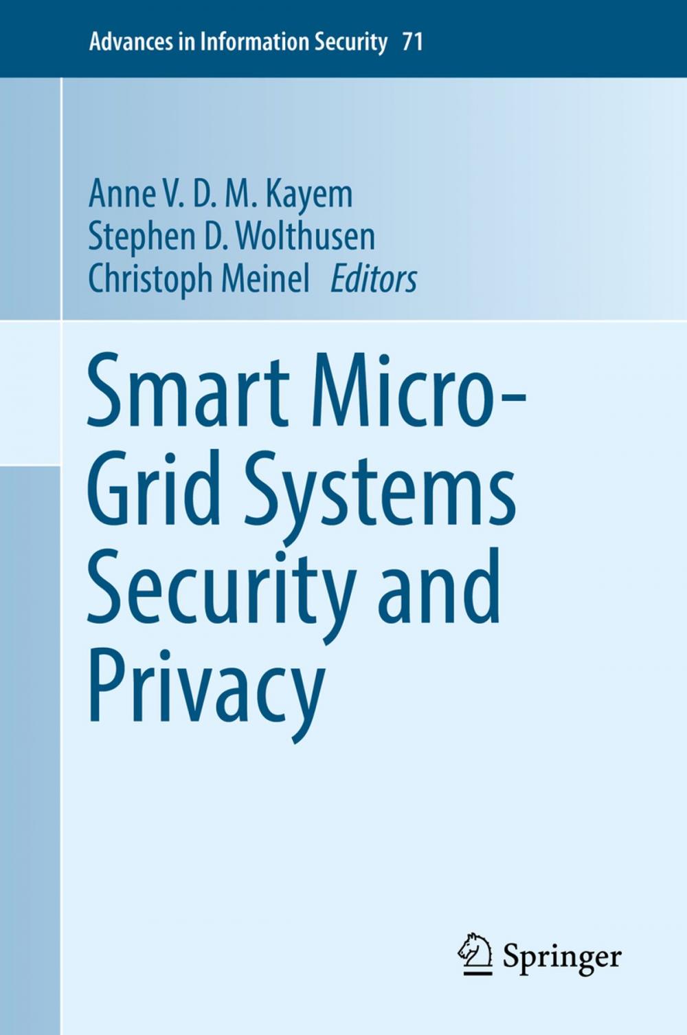 Big bigCover of Smart Micro-Grid Systems Security and Privacy