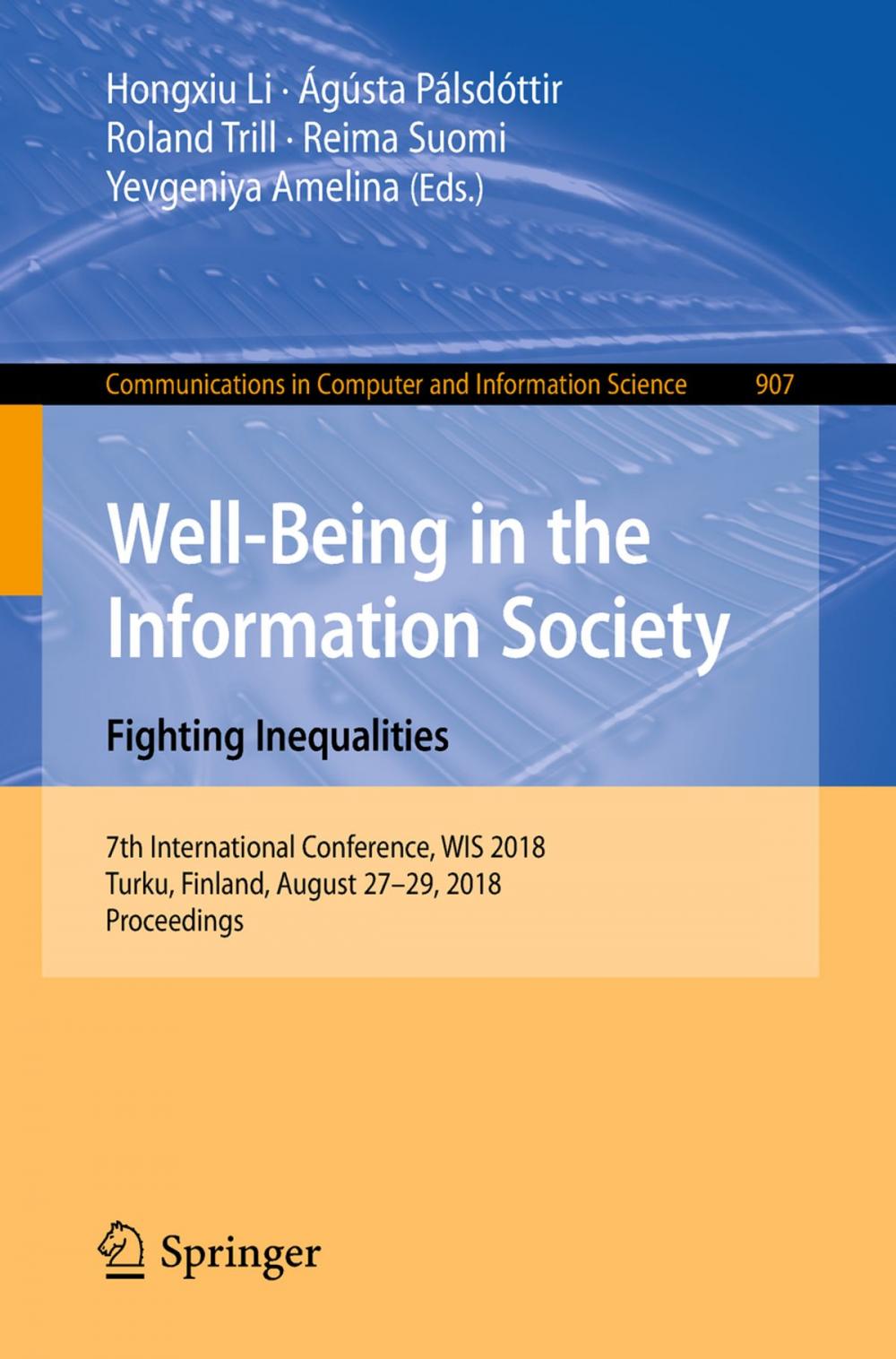 Big bigCover of Well-Being in the Information Society. Fighting Inequalities