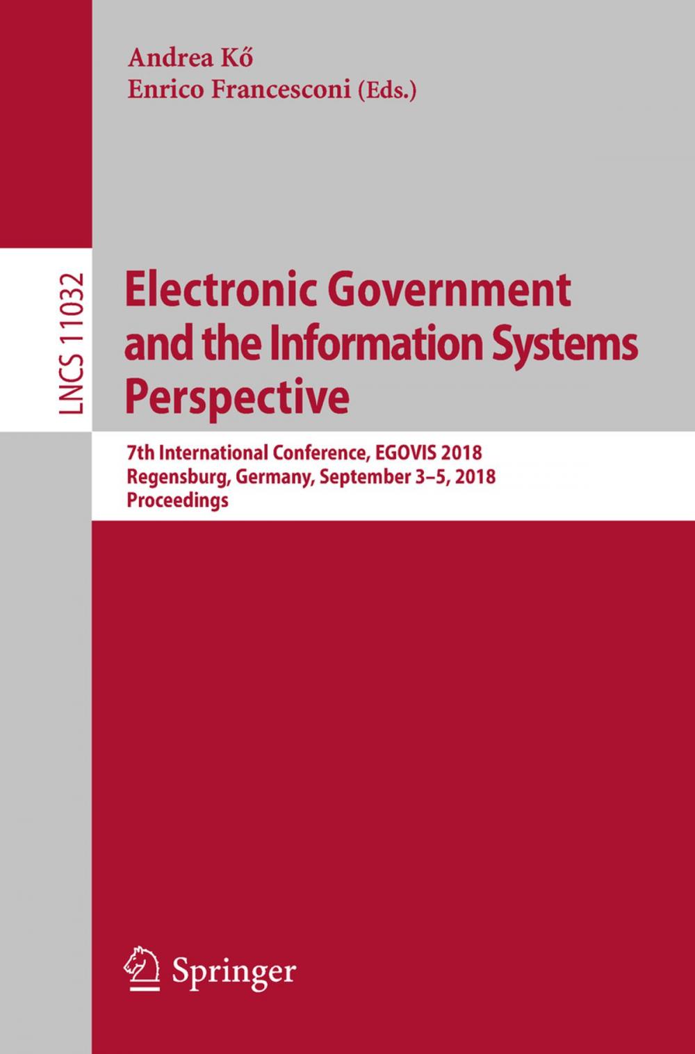 Big bigCover of Electronic Government and the Information Systems Perspective