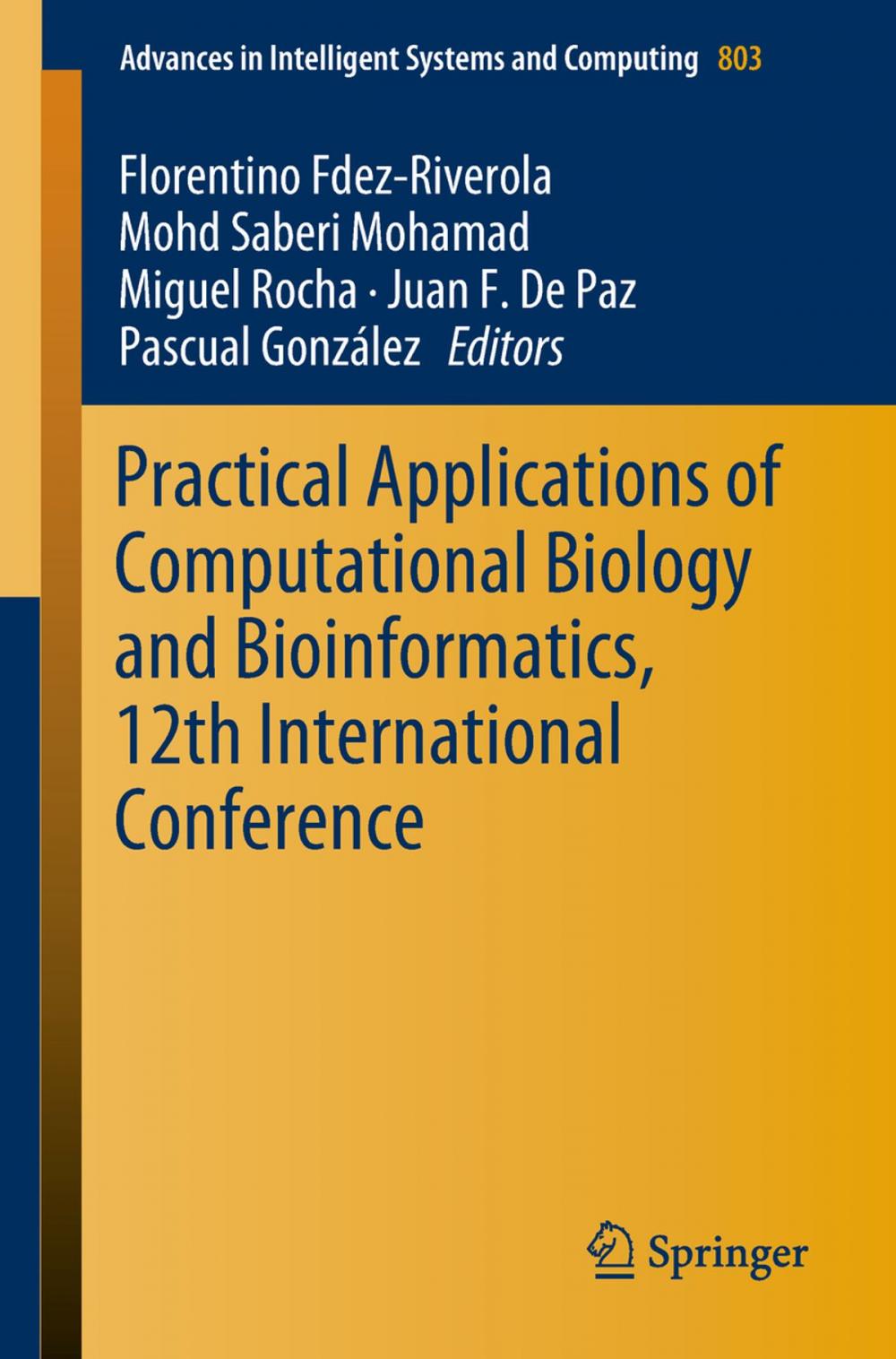 Big bigCover of Practical Applications of Computational Biology and Bioinformatics, 12th International Conference