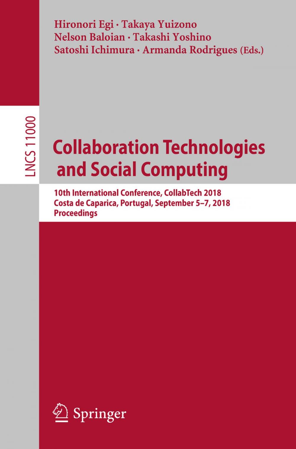 Big bigCover of Collaboration Technologies and Social Computing