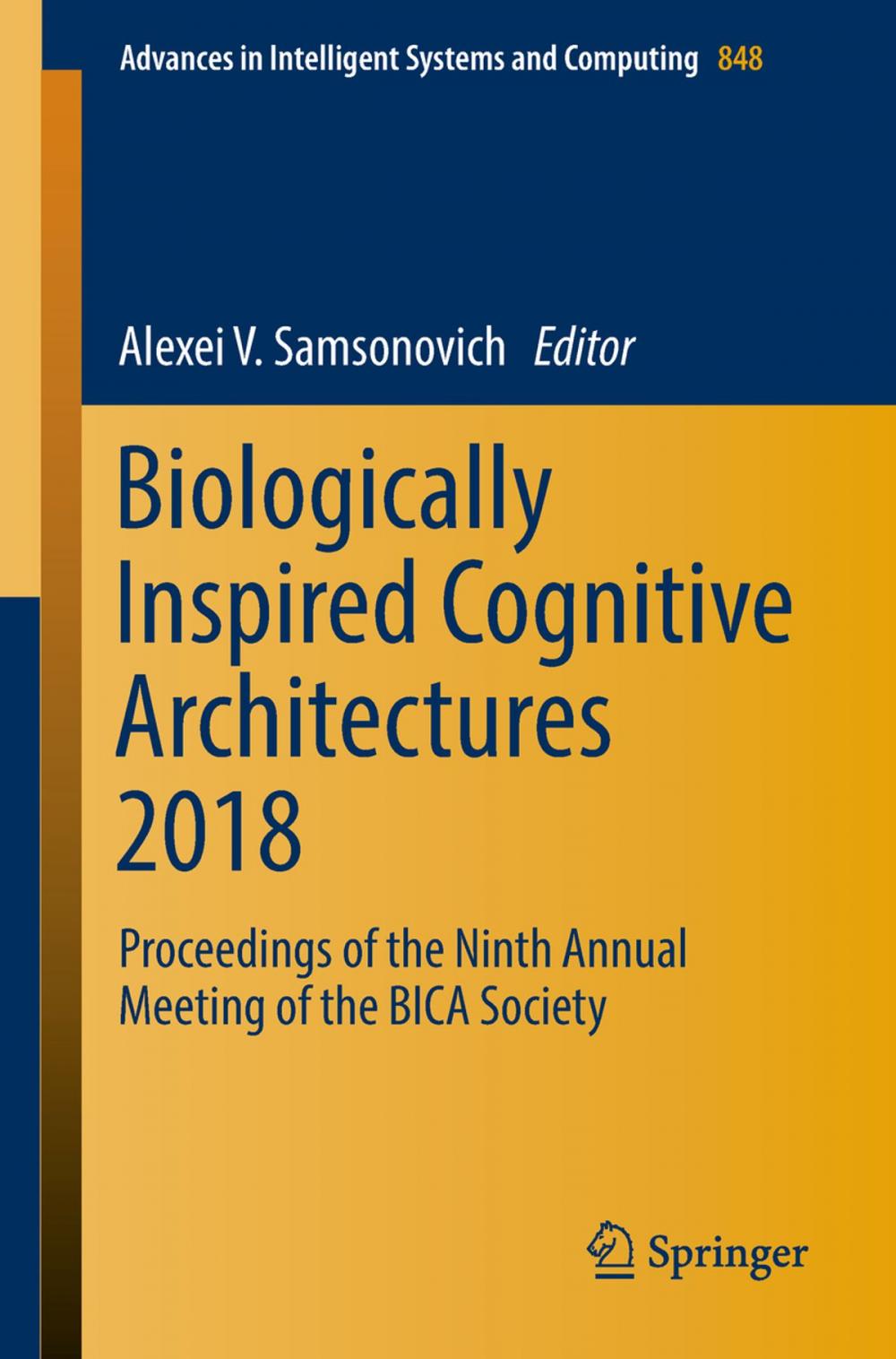 Big bigCover of Biologically Inspired Cognitive Architectures 2018