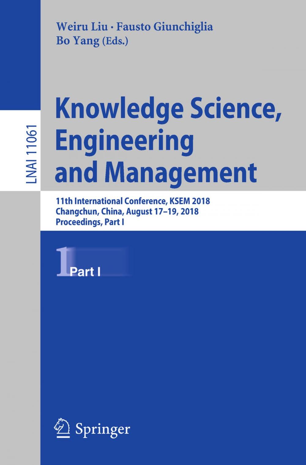 Big bigCover of Knowledge Science, Engineering and Management