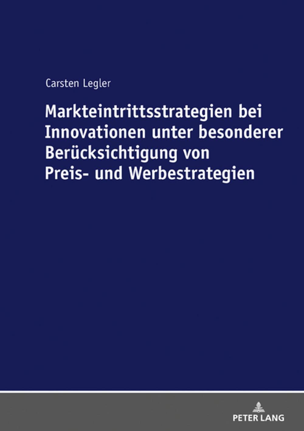 Big bigCover of Markteintrittsstrategien bei Innovationen unter besonderer Beruecksichtigung von Preis- und Werbestrategien