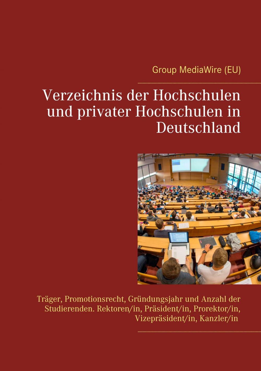 Big bigCover of Verzeichnis der Hochschulen und privater Hochschulen in Deutschland