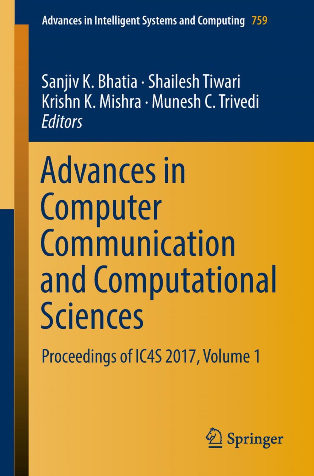 Big bigCover of Advances in Computer Communication and Computational Sciences