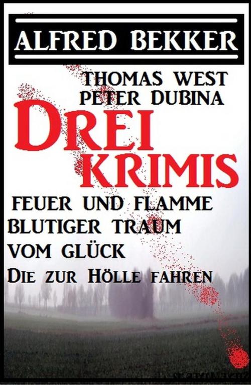 Cover of the book Bekker/West/Dubina - Drei Krimis: Feuer und Flamme/Blutiger Traum vom Glück/Die zur Hölle fahren by Alfred Bekker, Peter Dubina, Thomas West, BEKKERpublishing