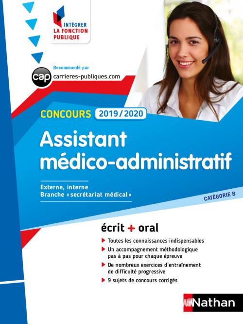 Cover of the book Assistant médico-administratif - Catégorie B - Intégrer la fonction publique - 2019/2020 by Annie Godrie, Nathan