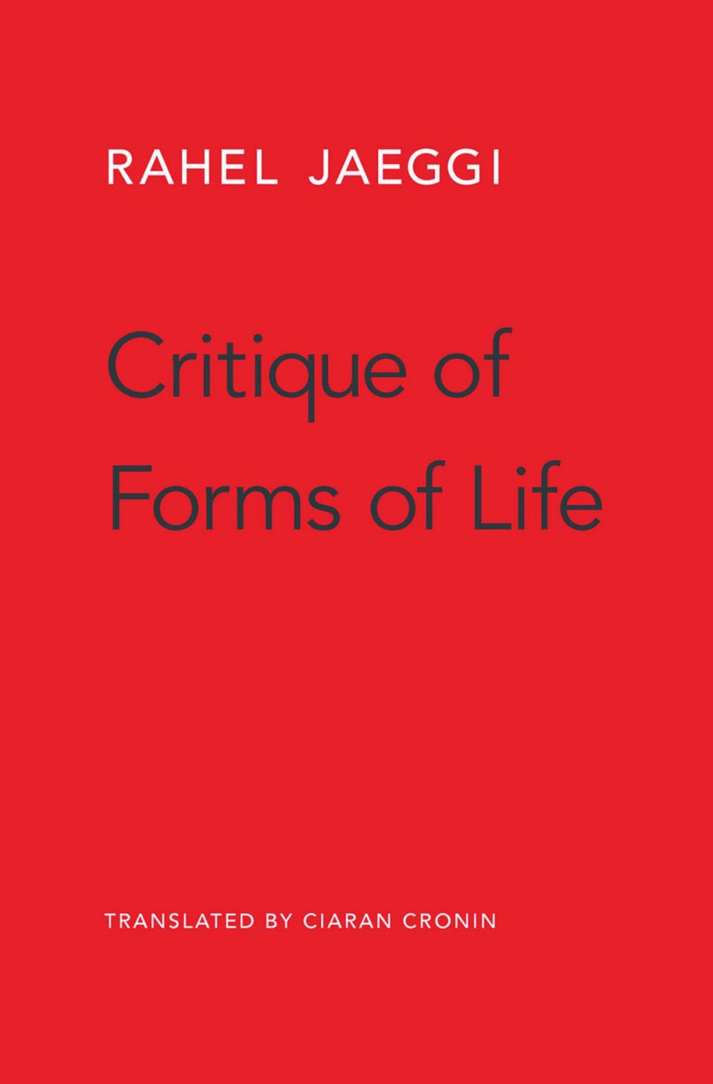 Big bigCover of Critique of Forms of Life