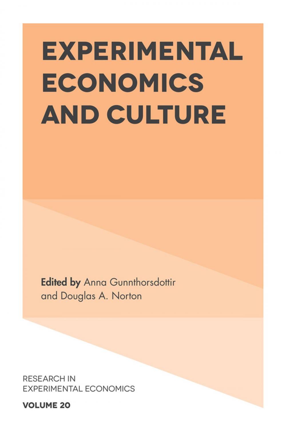 Big bigCover of Experimental Economics and Culture