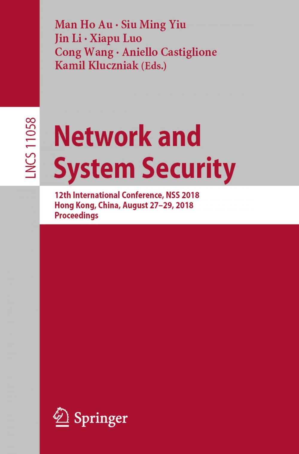 Big bigCover of Network and System Security