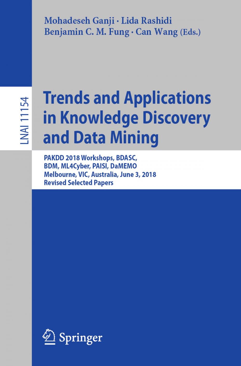 Big bigCover of Trends and Applications in Knowledge Discovery and Data Mining