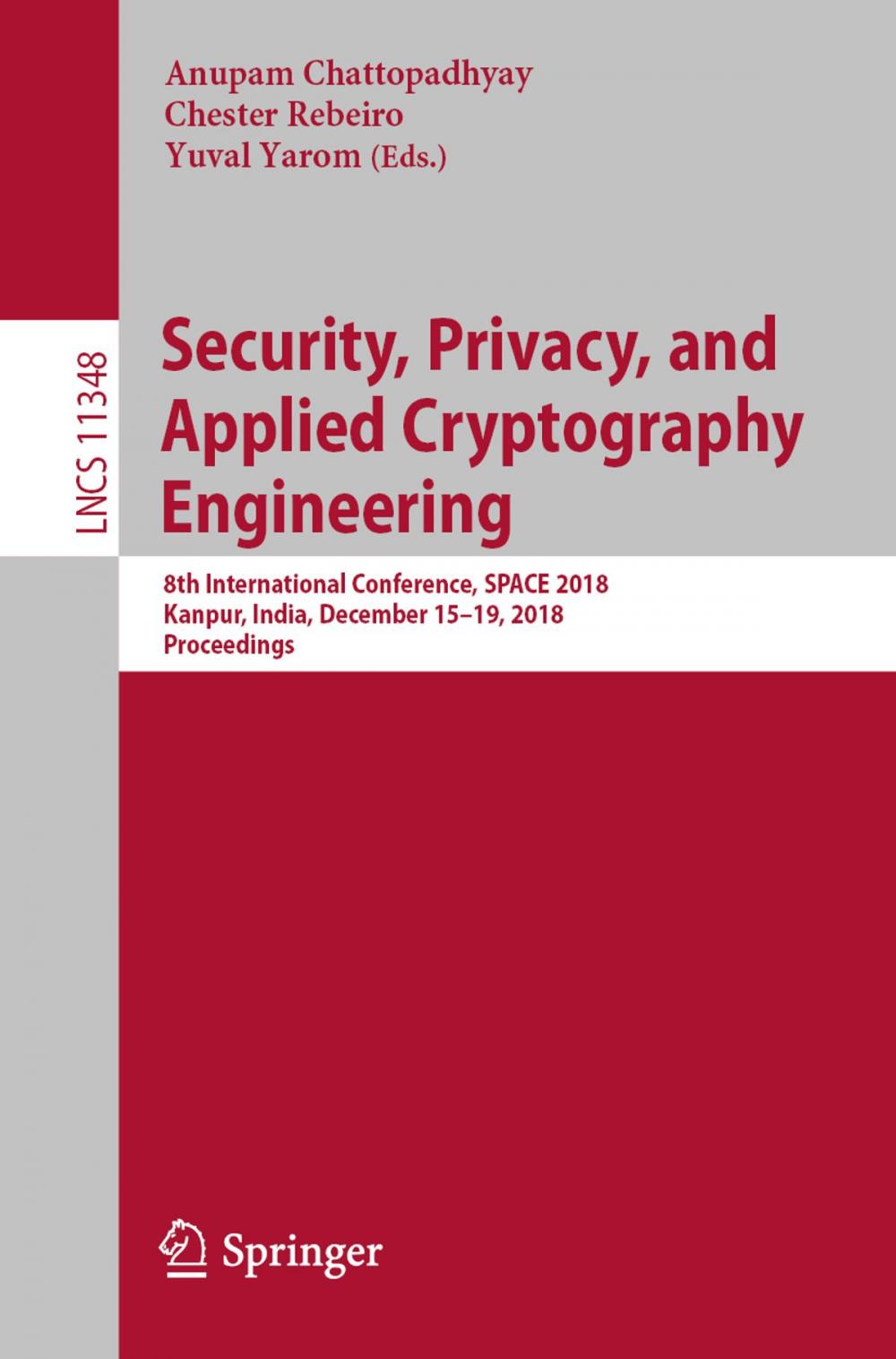 Big bigCover of Security, Privacy, and Applied Cryptography Engineering