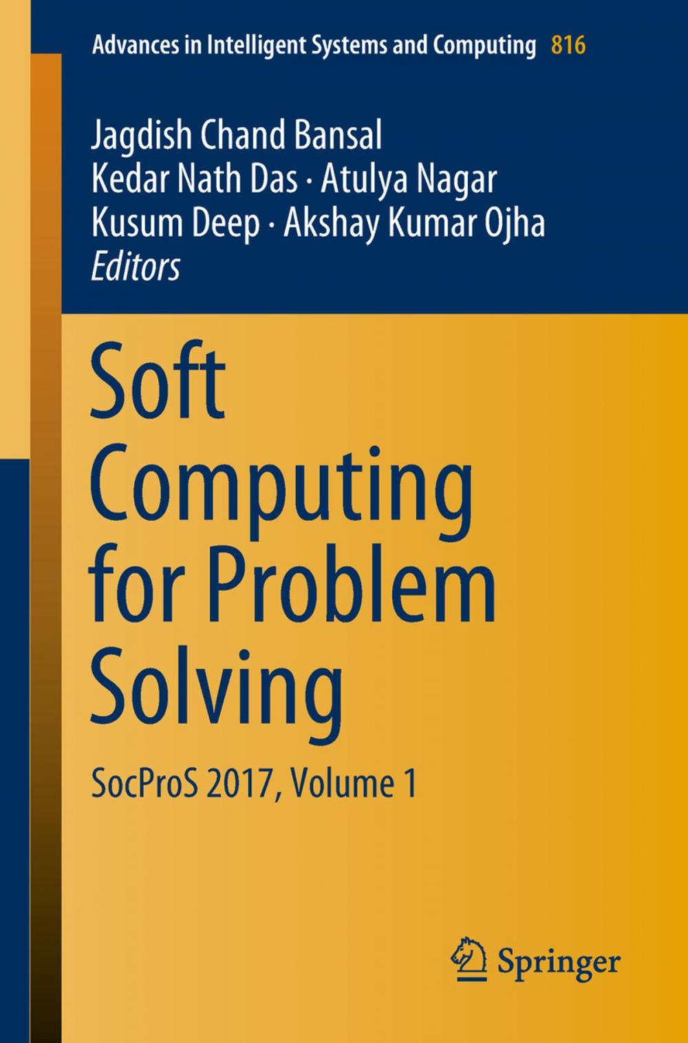 Big bigCover of Soft Computing for Problem Solving
