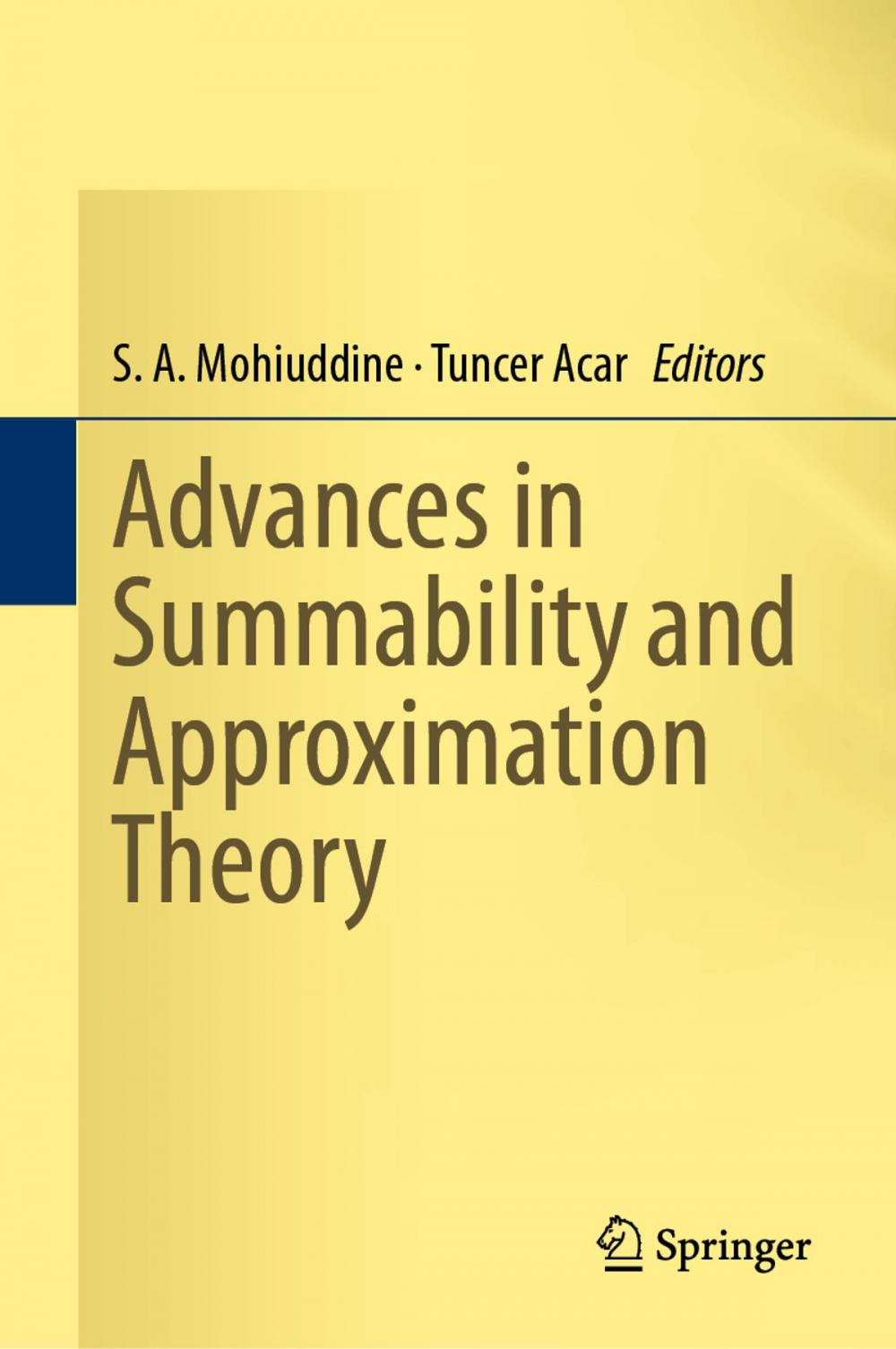 Big bigCover of Advances in Summability and Approximation Theory