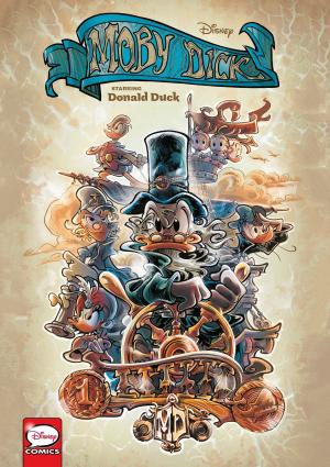 Cover of the book Disney Moby Dick, Starring Donald Duck (Graphic Novel) by Faith Erin Hicks, Bryan Konietzko, Michael Dante DiMartino