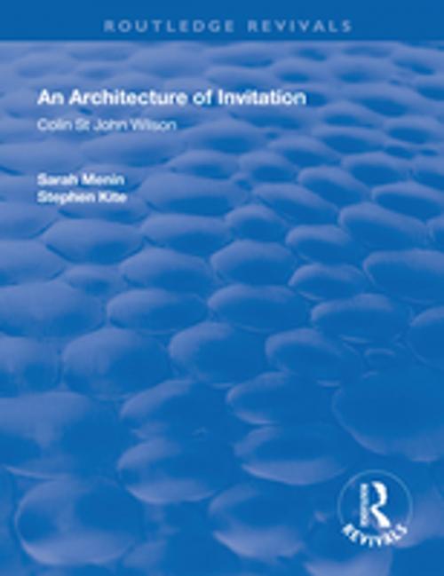 Cover of the book An Architecture of Invitation by Sarah Menin, Stephen Kite, Taylor and Francis