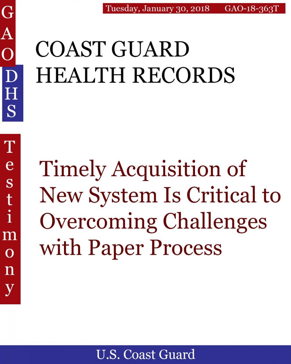 Big bigCover of COAST GUARD HEALTH RECORDS