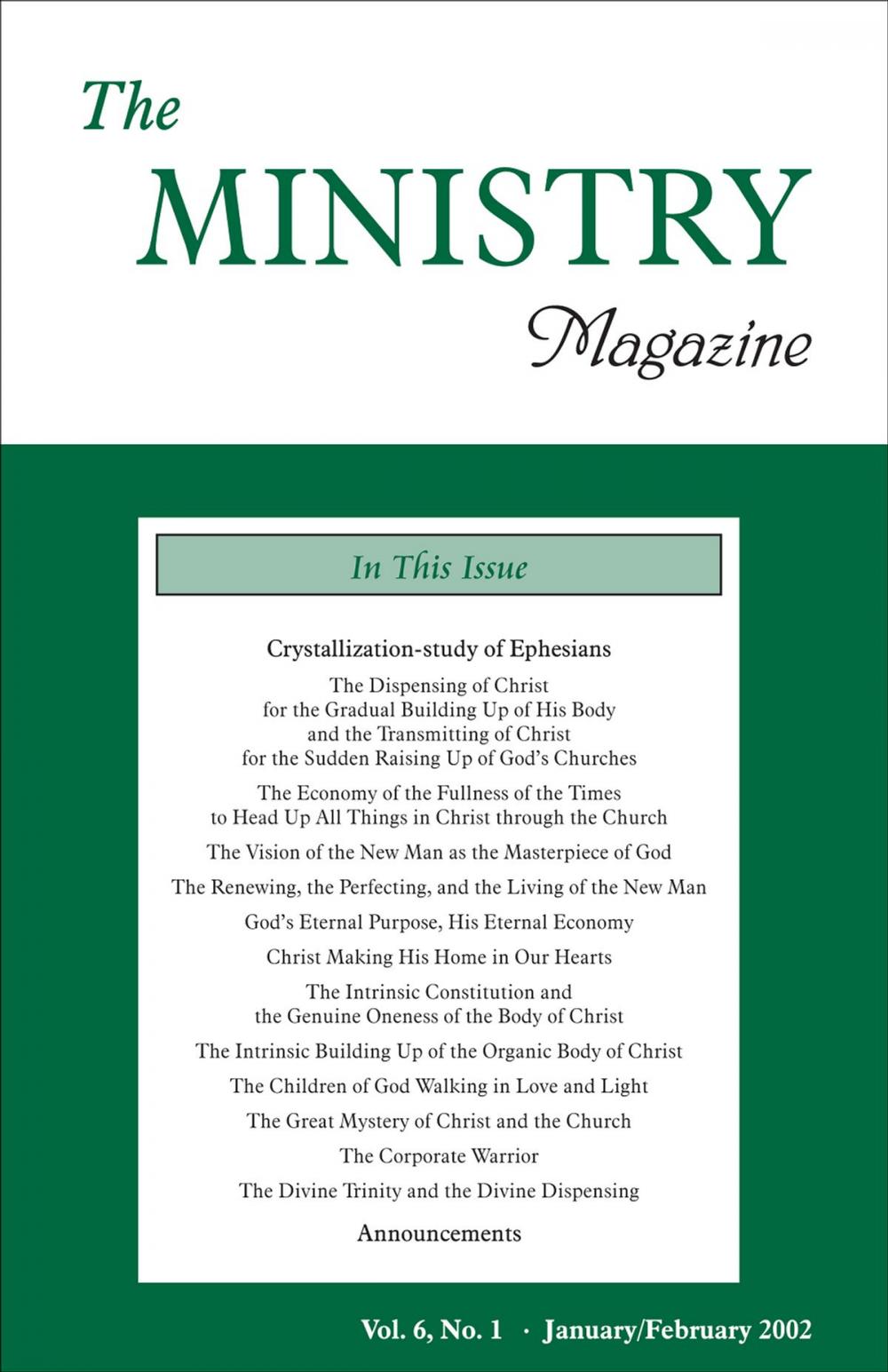 Big bigCover of The Ministry of the Word, Vol. 06, No. 01