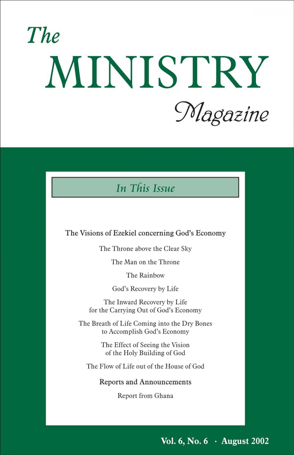 Big bigCover of The Ministry of the Word, Vol. 06, No. 06