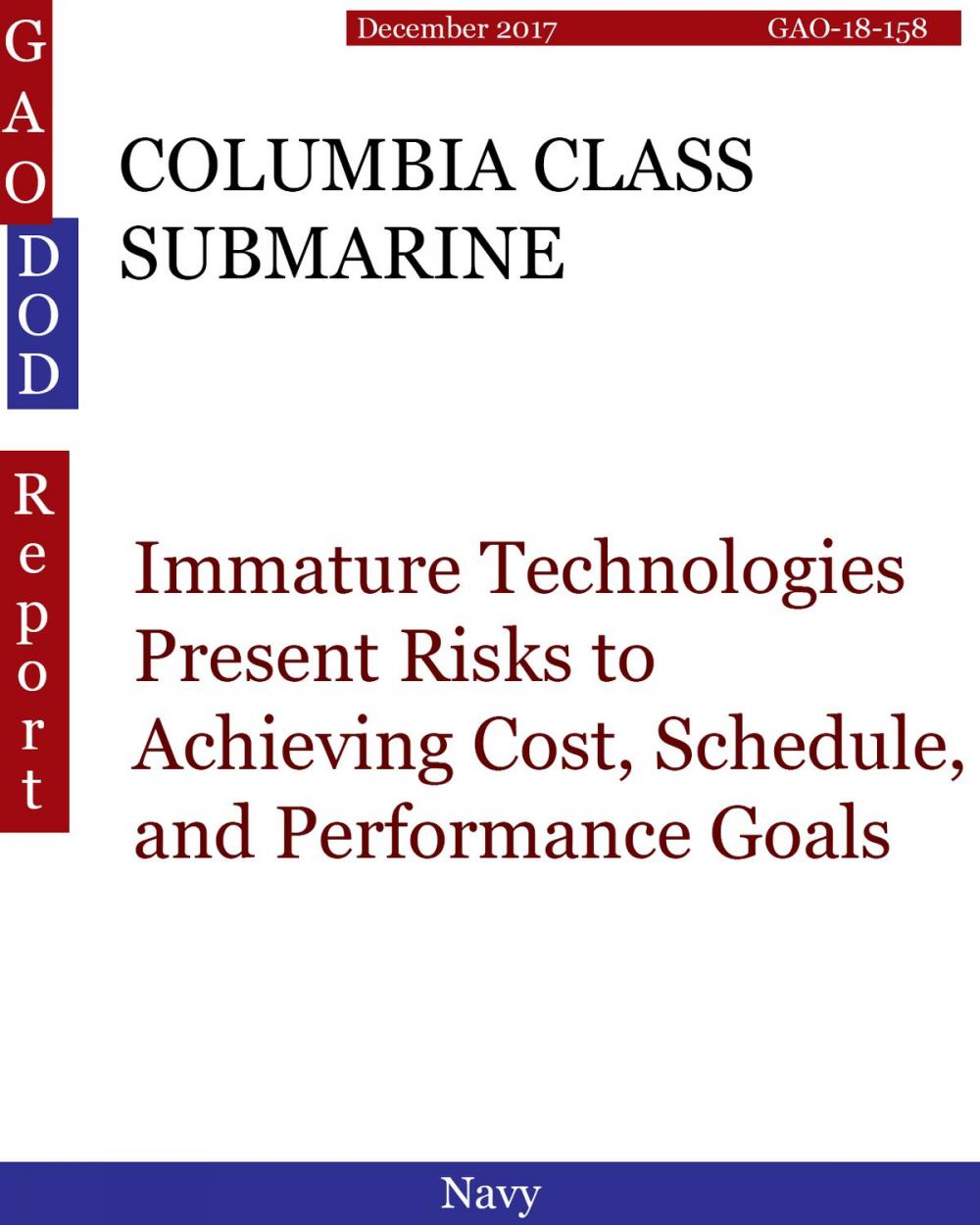 Big bigCover of COLUMBIA CLASS SUBMARINE