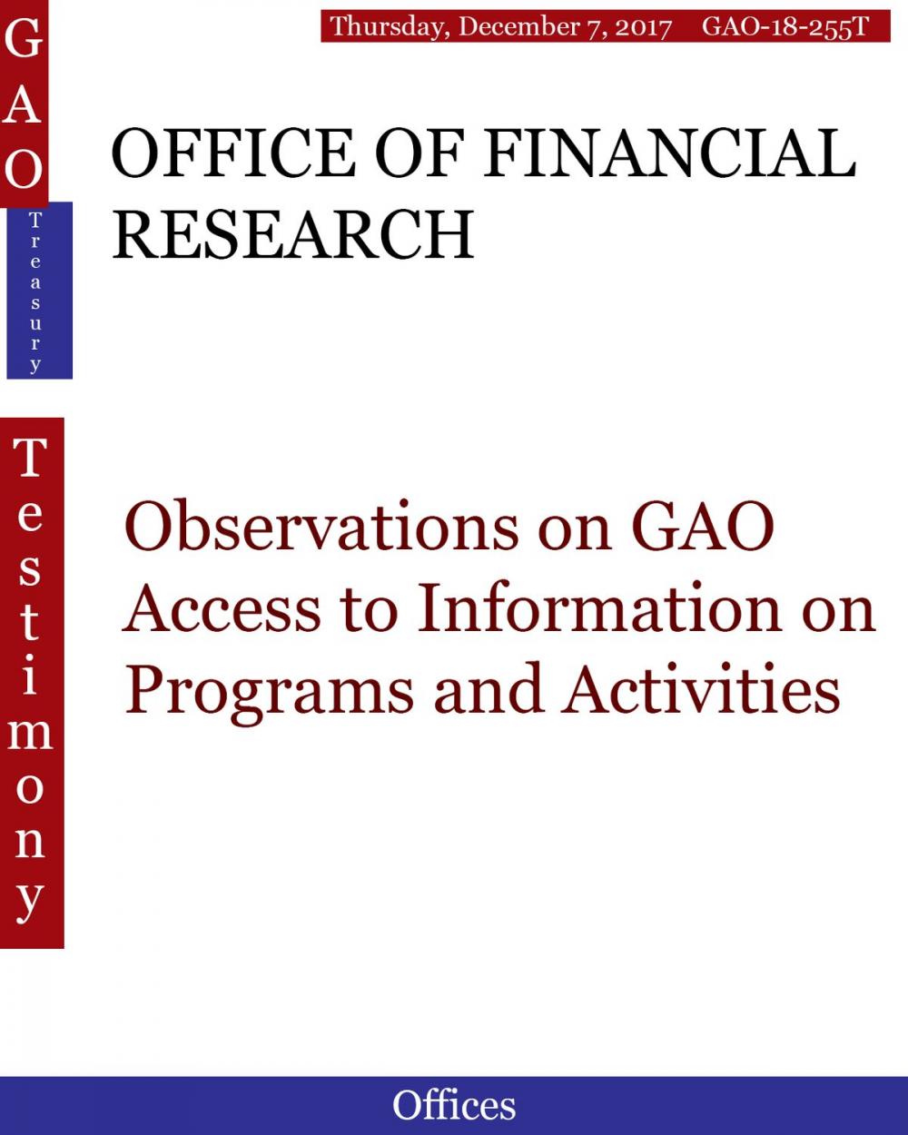 Big bigCover of OFFICE OF FINANCIAL RESEARCH