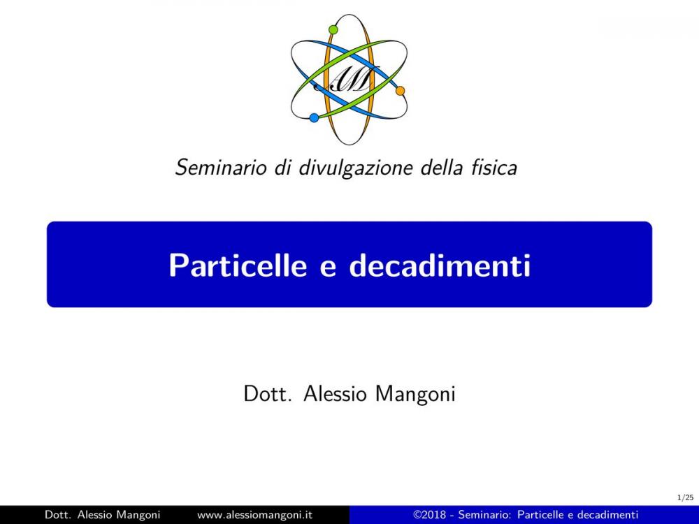 Big bigCover of Particelle e decadimenti