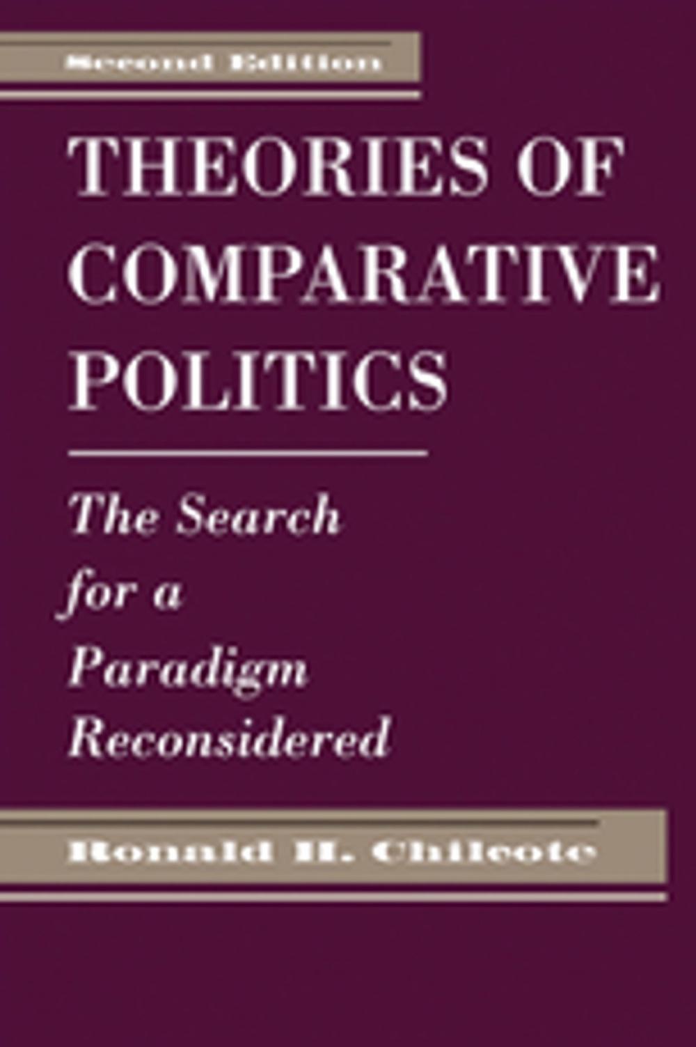 Big bigCover of Theories Of Comparative Politics