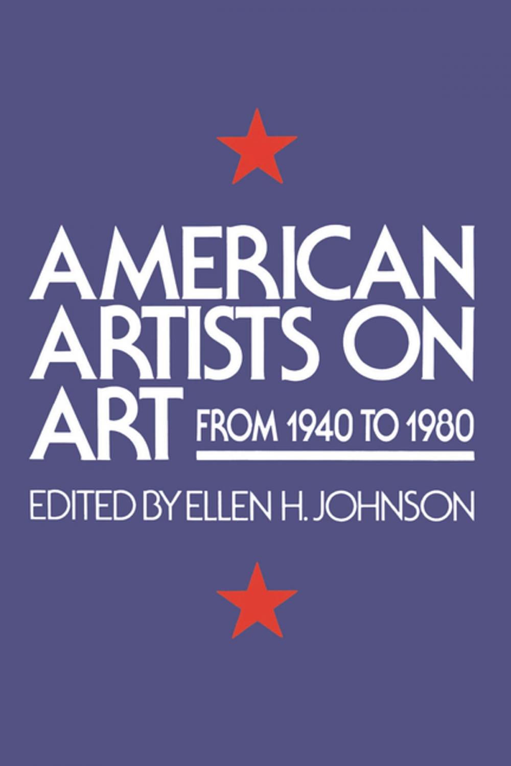 Big bigCover of American Artists On Art