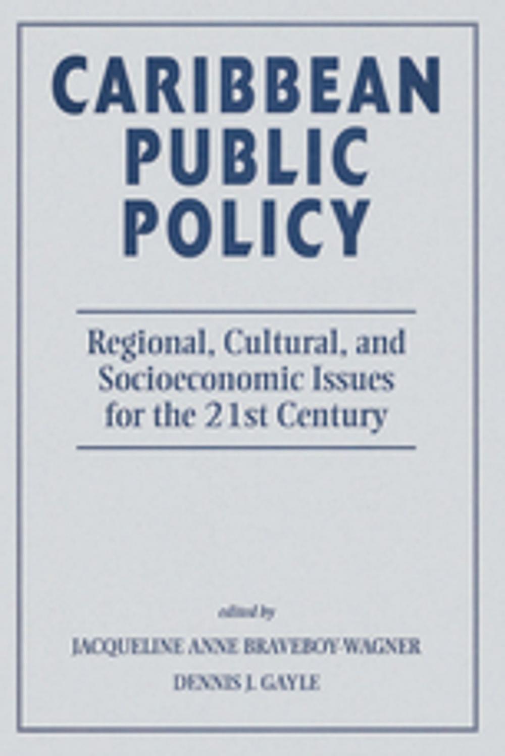 Big bigCover of Caribbean Public Policy