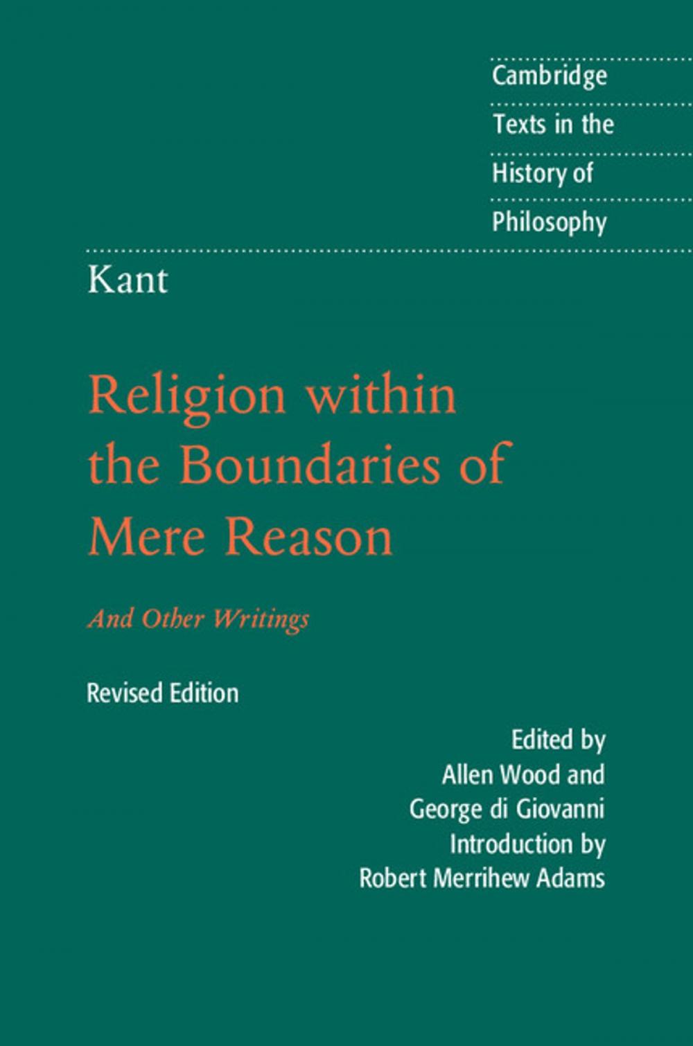 Big bigCover of Kant: Religion within the Boundaries of Mere Reason