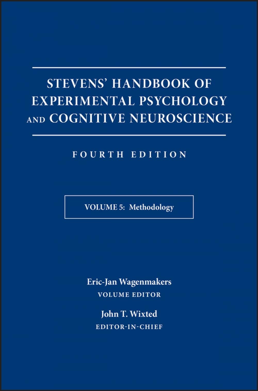 Big bigCover of Stevens' Handbook of Experimental Psychology and Cognitive Neuroscience, Methodology