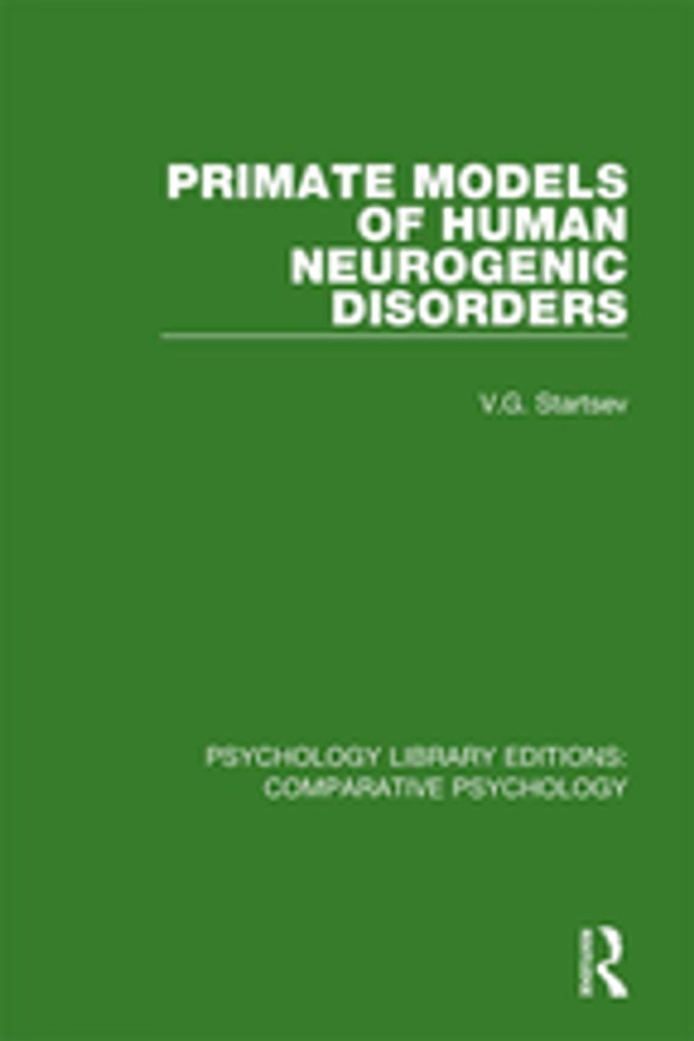 Big bigCover of Primate Models of Human Neurogenic Disorders