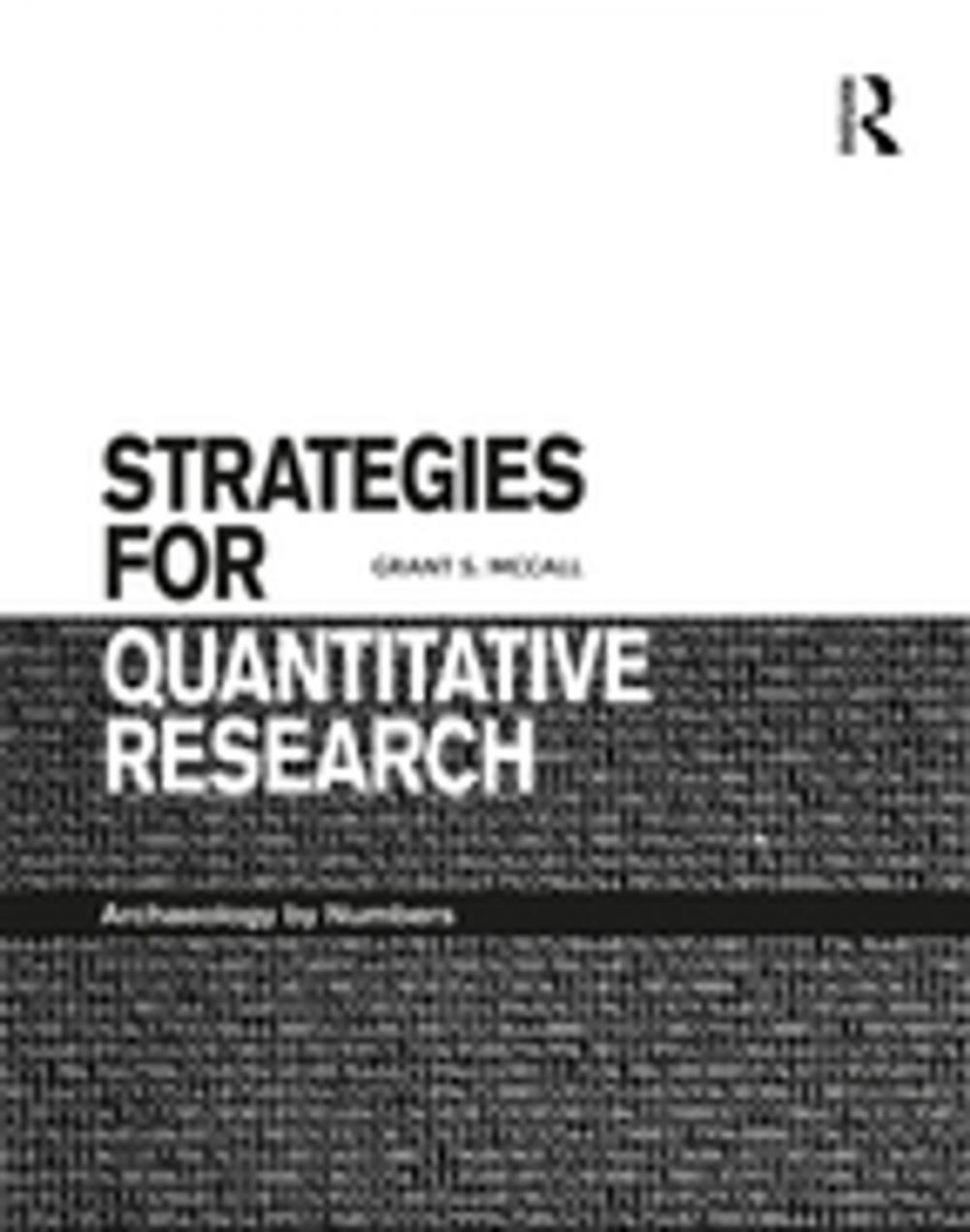 Big bigCover of Strategies for Quantitative Research