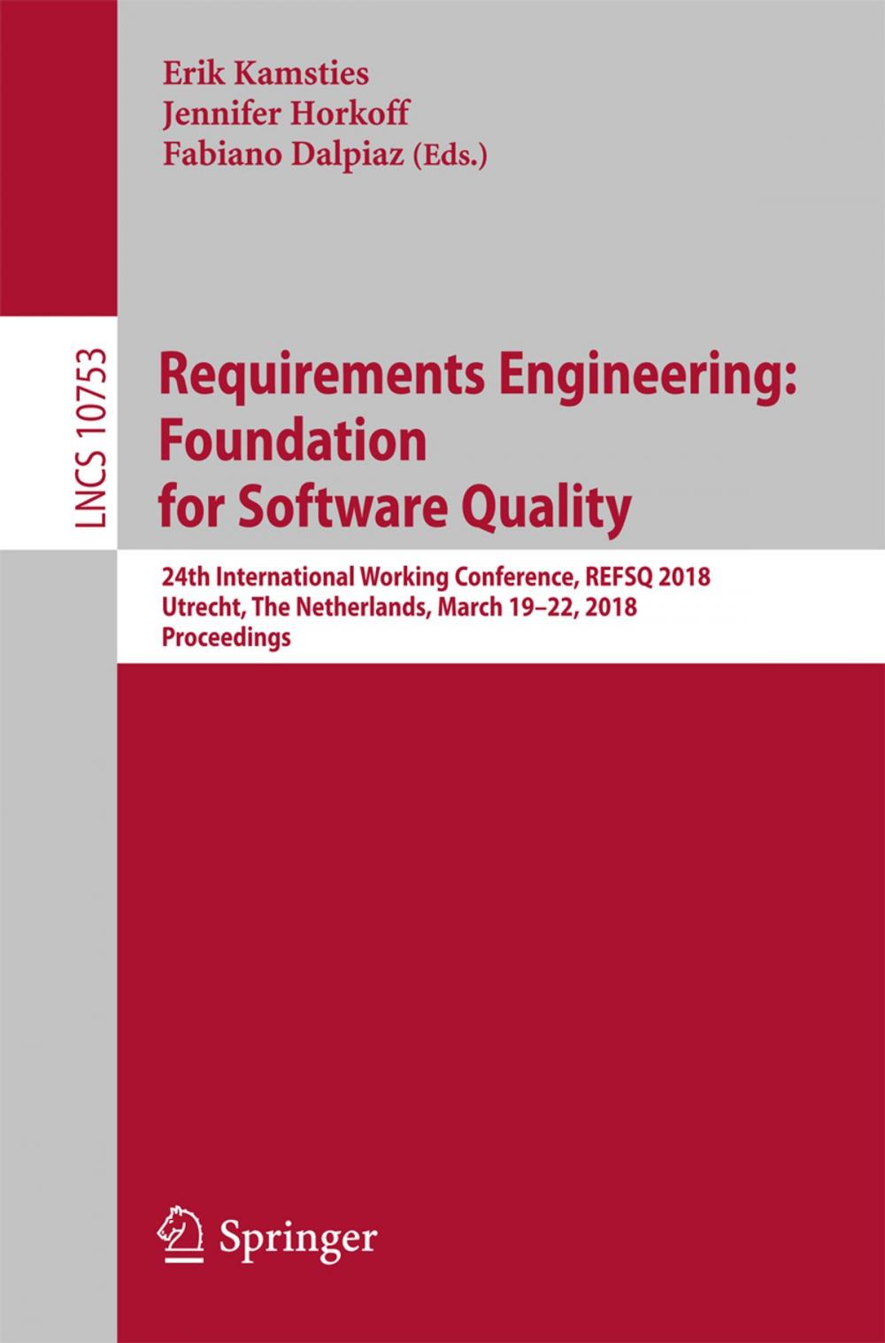 Big bigCover of Requirements Engineering: Foundation for Software Quality