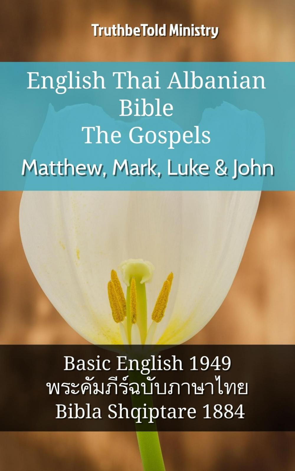 Big bigCover of English Thai Albanian Bible - The Gospels - Matthew, Mark, Luke & John