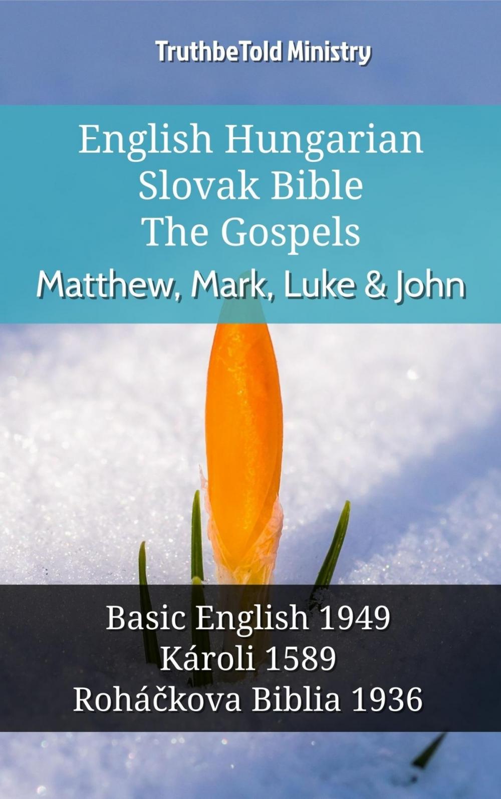 Big bigCover of English Hungarian Slovak Bible - The Gospels - Matthew, Mark, Luke & John