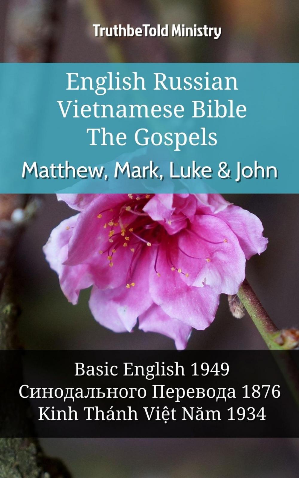 Big bigCover of English Russian Vietnamese Bible - The Gospels - Matthew, Mark, Luke & John