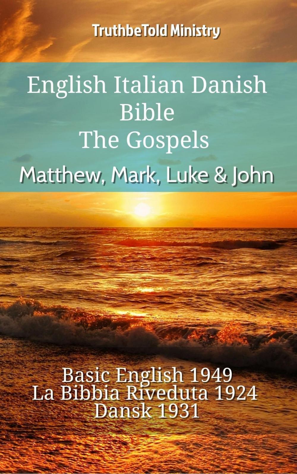 Big bigCover of English Italian Danish Bible - The Gospels - Matthew, Mark, Luke & John