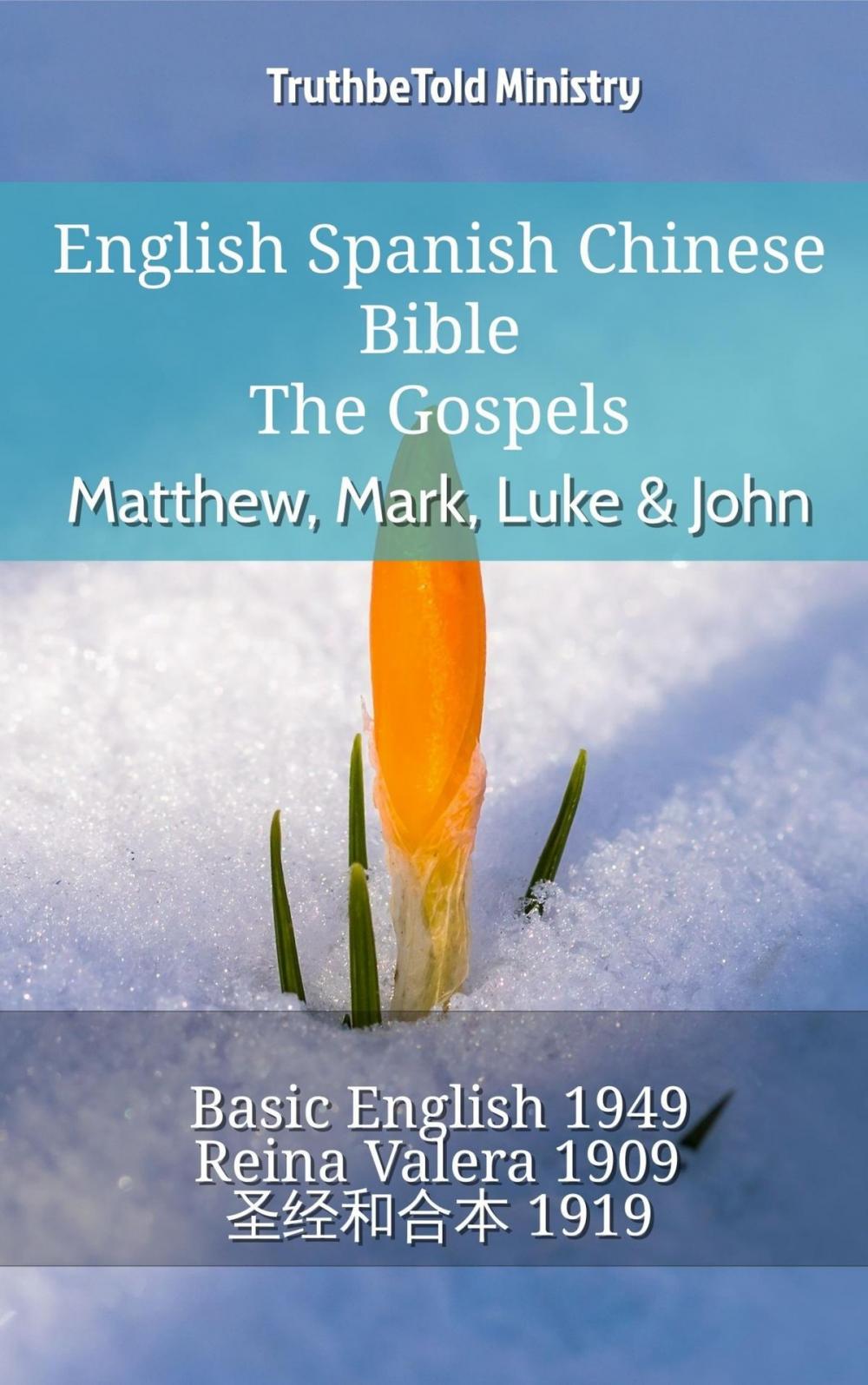 Big bigCover of English Spanish Chinese Bible - The Gospels - Matthew, Mark, Luke & John
