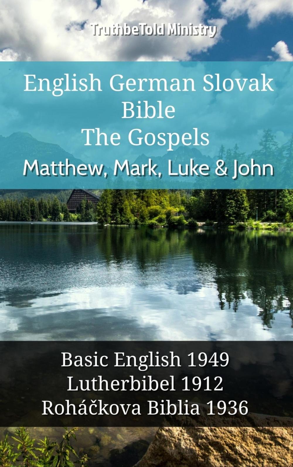 Big bigCover of English German Slovak Bible - The Gospels - Matthew, Mark, Luke & John