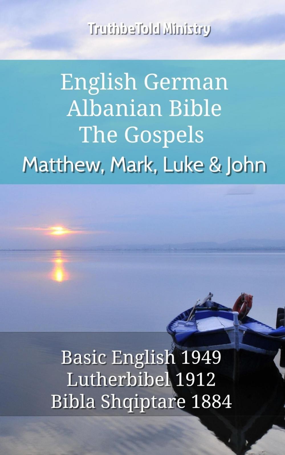 Big bigCover of English German Albanian Bible - The Gospels - Matthew, Mark, Luke & John