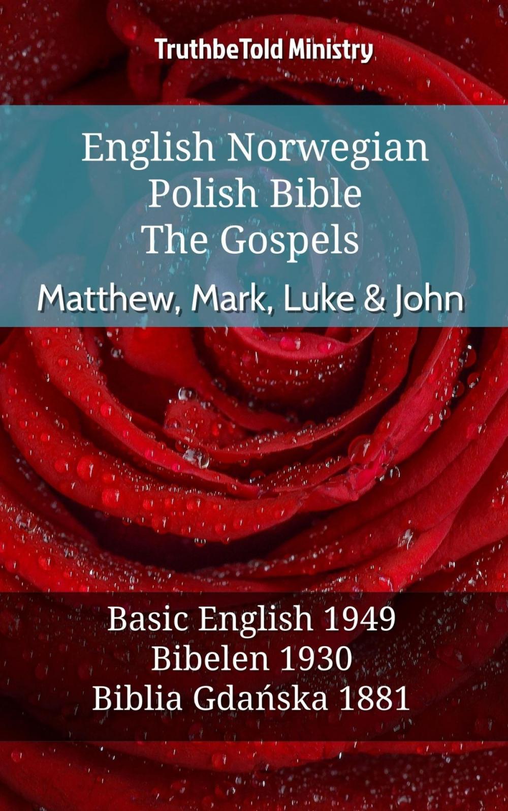 Big bigCover of English Norwegian Polish Bible - The Gospels - Matthew, Mark, Luke & John